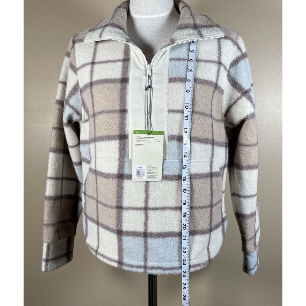 Alpine Design Plaid Pull-over 1/2 zip Jacket Fleece NWT SMALL Woman - Picture 8 of 14